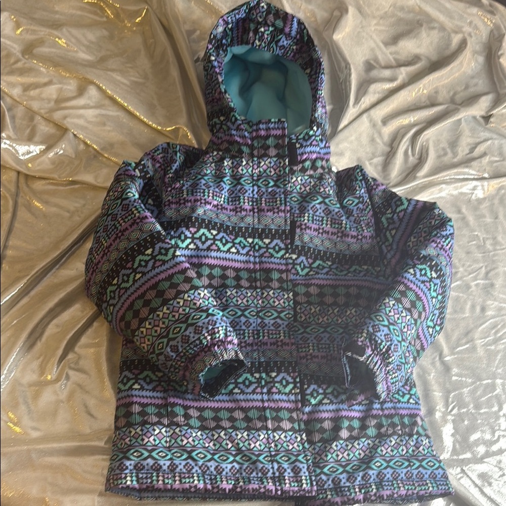 Patterned Kids Jacket with Hood